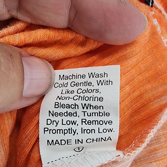 SHEIN Orange Ribbed Crop Top (S) - Picture 4 of 5